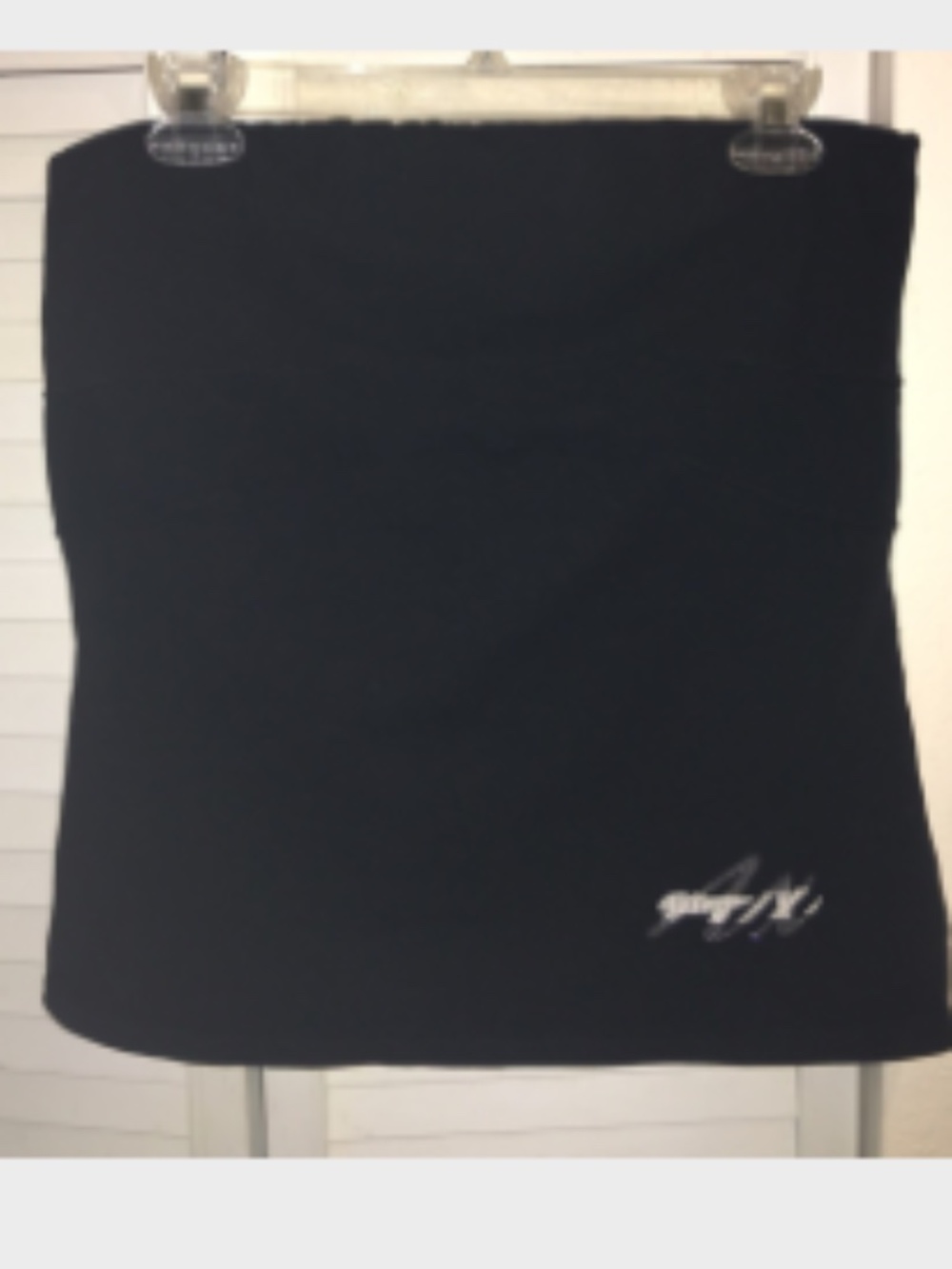 Armani Exchange Black Strapless Logo Top
